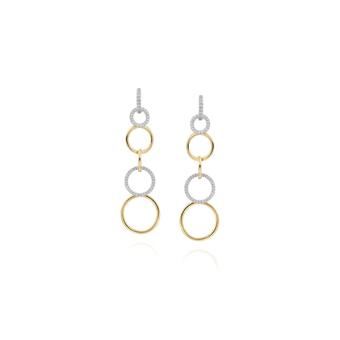 Betteridge 18k Yellow and White Gold 1.05cttw Diamond Moon Phase Convertible Earrings