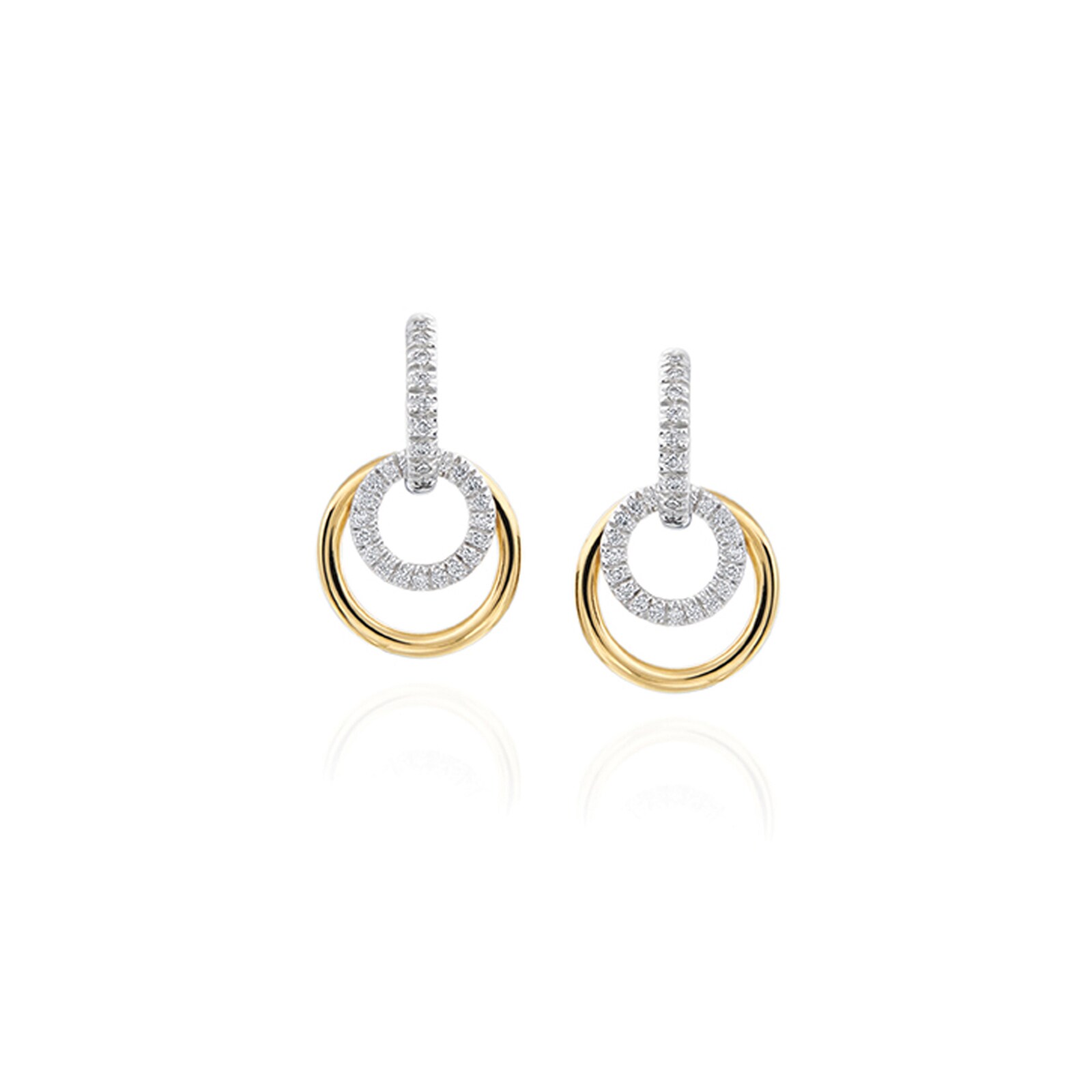 Betteridge 18k Yellow and White Gold 1.05cttw Diamond Moon Phase Convertible Earrings