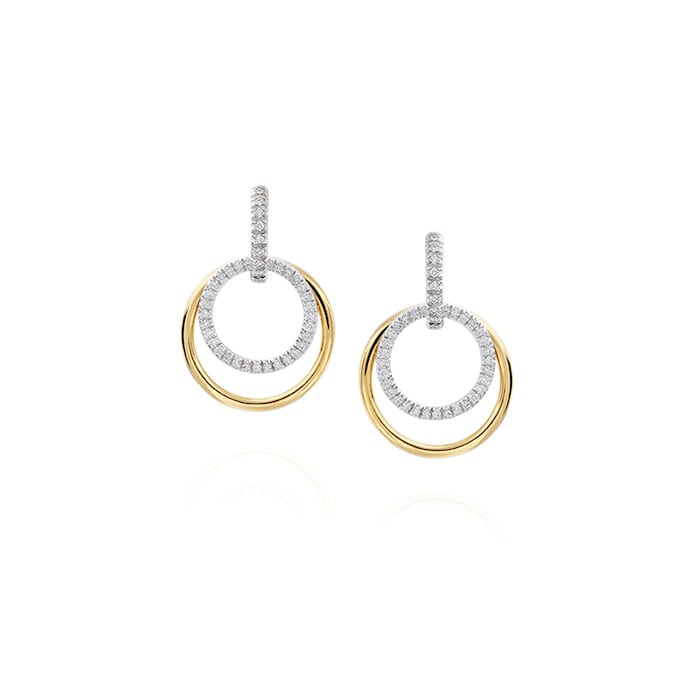 Betteridge 18k Yellow and White Gold 1.05cttw Diamond Moon Phase Convertible Earrings