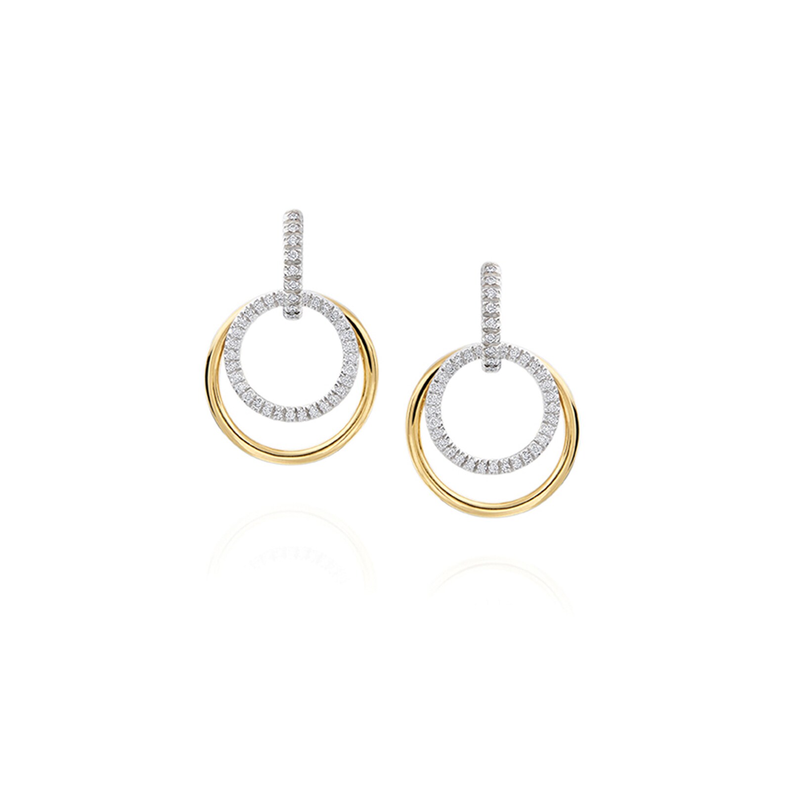 Betteridge 18k Yellow and White Gold 1.05cttw Diamond Moon Phase Convertible Earrings