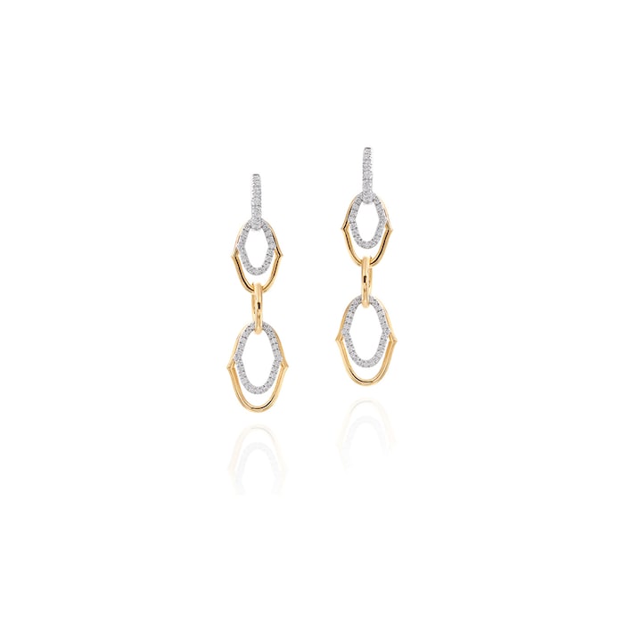 Betteridge 18k Yellow and White Gold 0.98cttw Diamond Secret Garden Convertible Earrings
