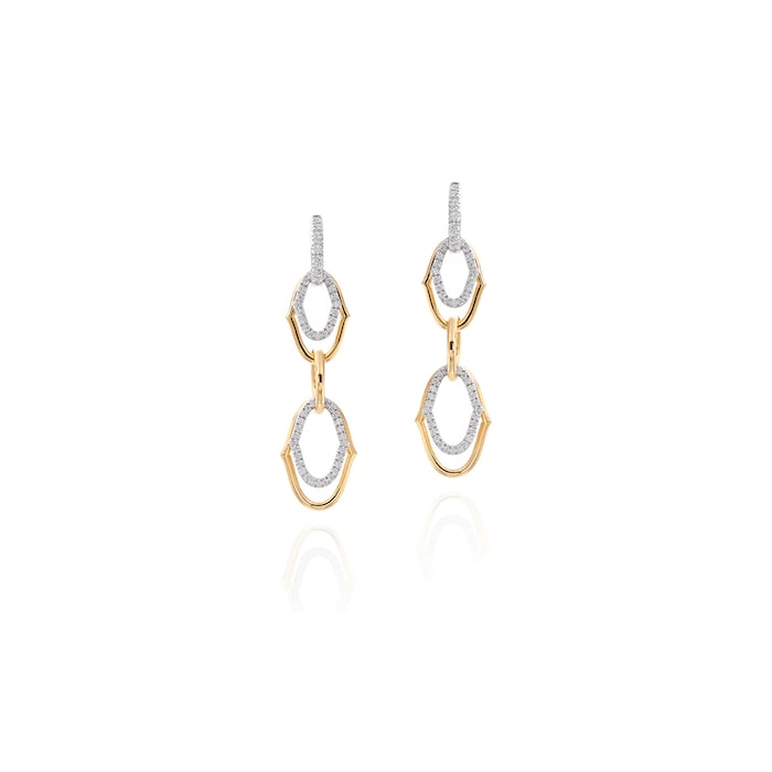 Betteridge 18k Yellow and White Gold 0.98cttw Diamond Secret Garden Convertible Earrings