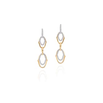 Betteridge 18k Yellow and White Gold 0.98cttw Diamond Secret Garden Convertible Earrings