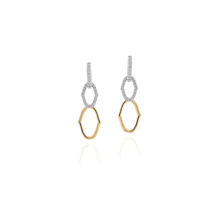 Betteridge 18k Yellow and White Gold 0.98cttw Diamond Secret Garden Convertible Earrings