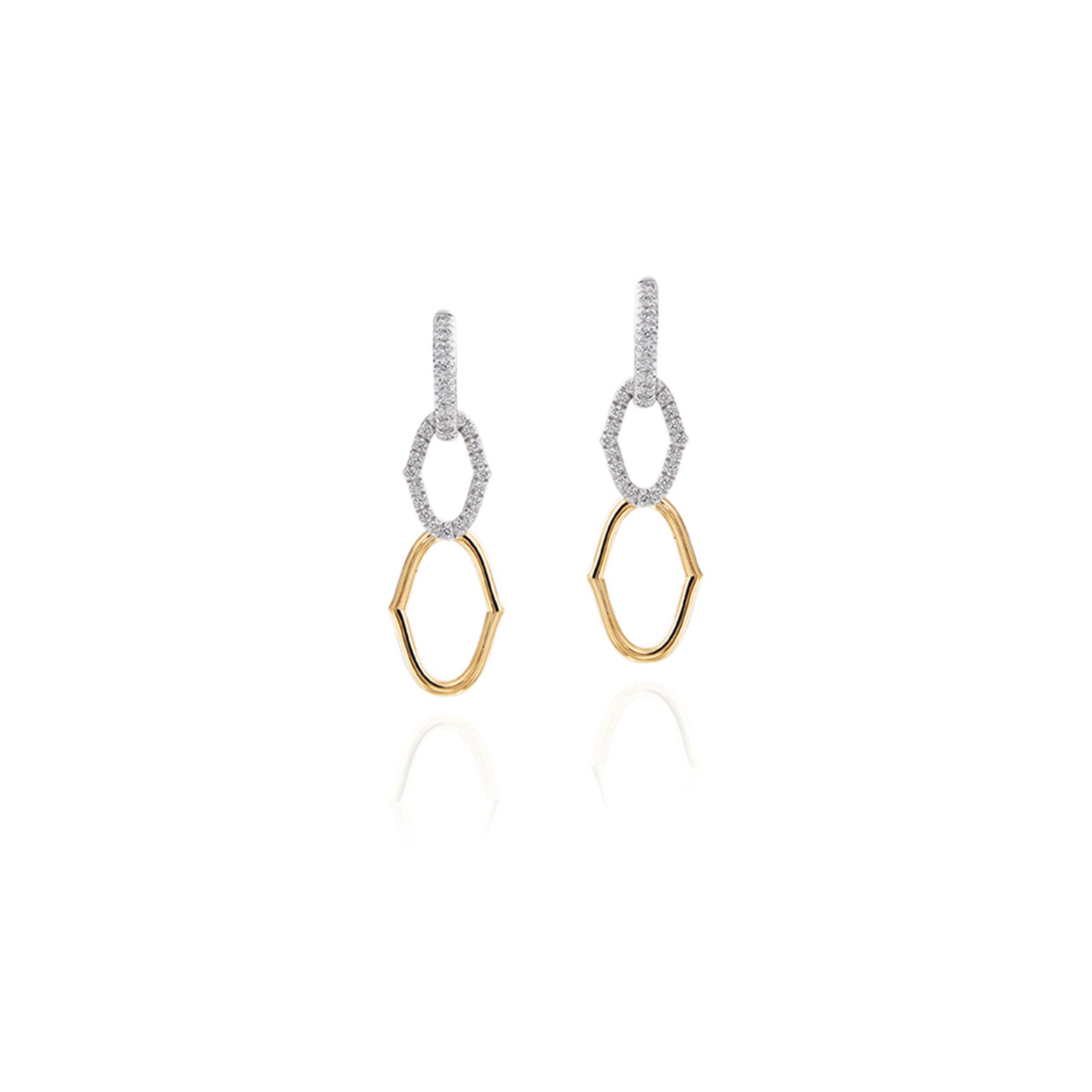 Betteridge 18k Yellow and White Gold 0.98cttw Diamond Secret Garden Convertible Earrings