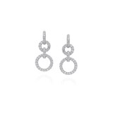 Betteridge 18k White Gold 2.86cttw Diamond Moon Phase Convertible Drop Earrings