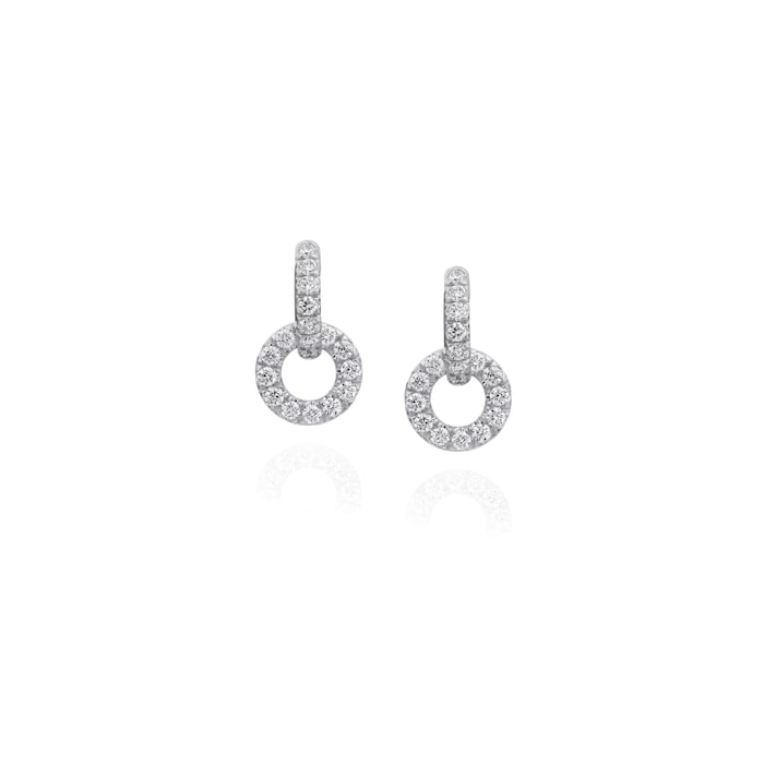 Betteridge 18k White Gold 2.86cttw Diamond Moon Phase Convertible Drop Earrings