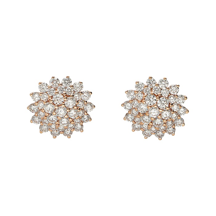 Betteridge 18k Rose Gold 1.52cttw Diamond 12.5mm Cluster Stud Earrings