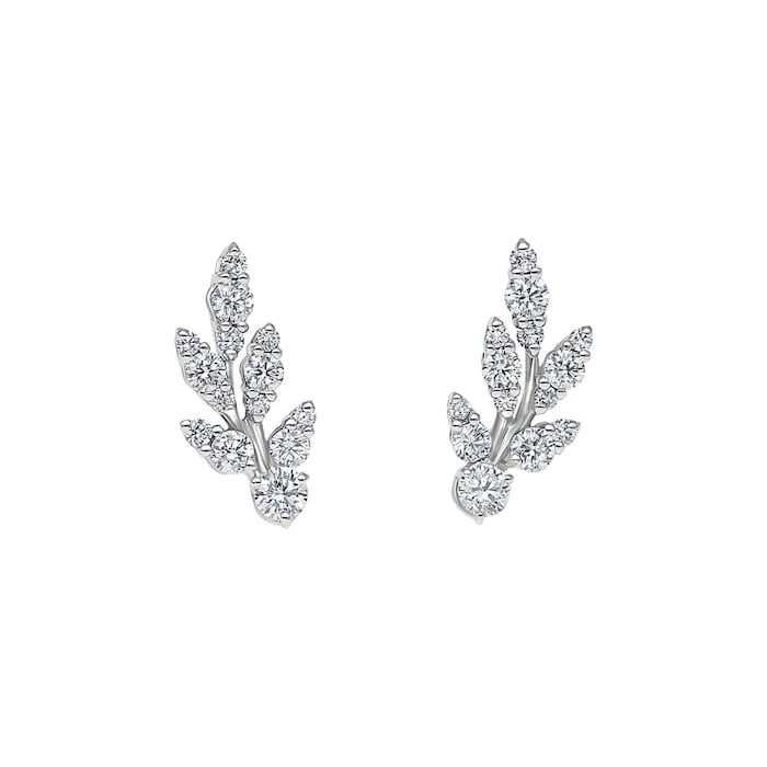 Betteridge 18k White Gold 0.75cttw Diamond Small Spray Earrings