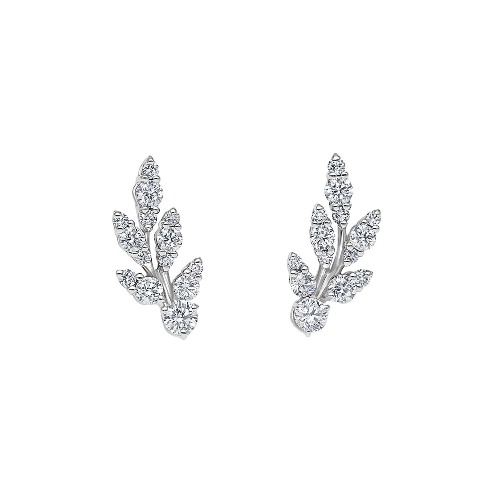 Betteridge 18k White Gold 0.75cttw Diamond Small Spray Earrings