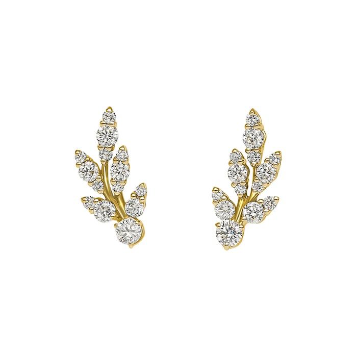Betteridge 18k Yellow Gold 0.76cttw Diamond Small Spray Earrings