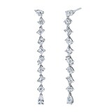 Betteridge 18k White Gold 3.11cttw Mixed Cut Diamond Drop Earrings