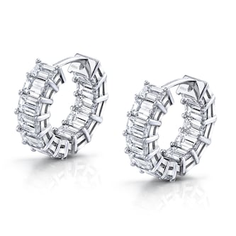 Betteridge 18k White Gold 4.14cttw Mixed Cut Diamond Drop Earrings