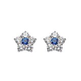 Uneek 18k White Gold 1.00cttw Diamond Cluster Stud Astra Earrings