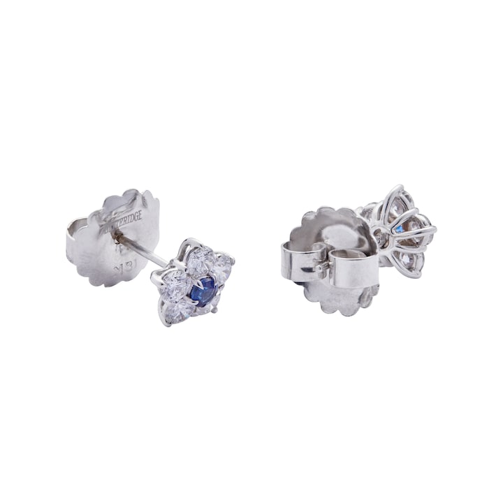 Uneek 18k White Gold 1.00cttw Diamond Cluster Stud Astra Earrings