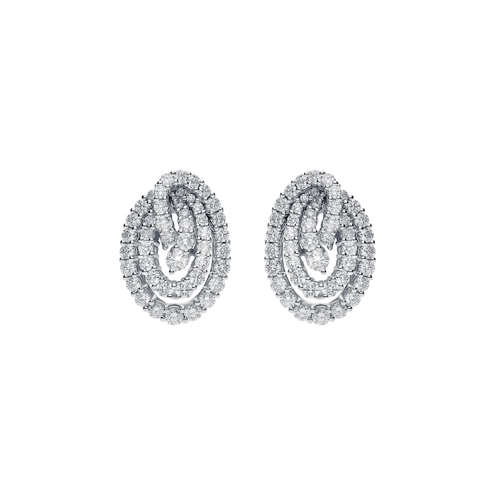 Betteridge 18k White Gold 1.88cttw Diamond Swirl Earrings