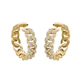 Betteridge 18k Yellow Gold 1.92cttw Diamond Curb Link Hoop Earrings