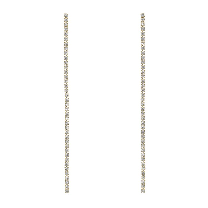 Betteridge 18k Yellow Gold 2.28cttw Diamond Line Drop Earrings