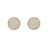 Betteridge 18k Yellow Gold 1.20cttw Pavé Diamond Domed Stud Earrings