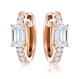 Mayors 18K Rose Gold 0.74ctw Diamond Huggie Hoop Earrings