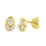 Mayors 18K Yellow Gold 0.46cttw Mixed Cut Diamond Stud Earrings