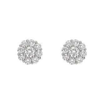 Betteridge 18k White Gold 1.00cttw Diamond Small Cluster Stud Earrings Betteridge 18k White Gold 1.00cttw Diamond Small Cluster Stud Earrings