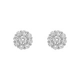 Betteridge 18k White Gold 1.00cttw Diamond Small Cluster Stud Earrings