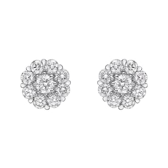 Betteridge 18k White Gold 2.00cttw Diamond Cluster Stud Earrings Betteridge 18k White Gold 2.00cttw Diamond Cluster Stud Earrings