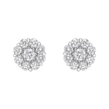 Betteridge 18k White Gold 2.00cttw Diamond Cluster Stud Earrings
