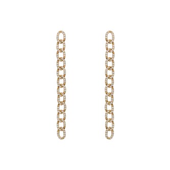 Betteridge 18k Yellow Gold 0.36cttw Diamond Curb Link Drop Earrings