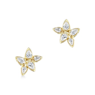 WOS 18K Yellow Gold Pear Shaped Diamond Stud Earrings WOS 18K Yellow Gold Pear Shaped Diamond Stud Earrings