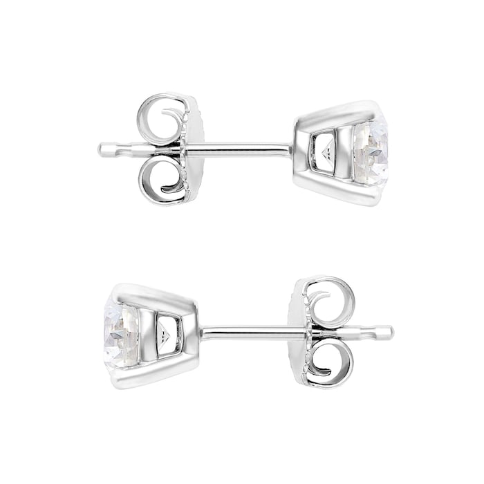 Mayors Platinum 1.00cttw Diamond Solitaire Stud Earrings
