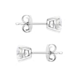 Mayors Platinum 1.00cttw Diamond Solitaire Stud Earrings