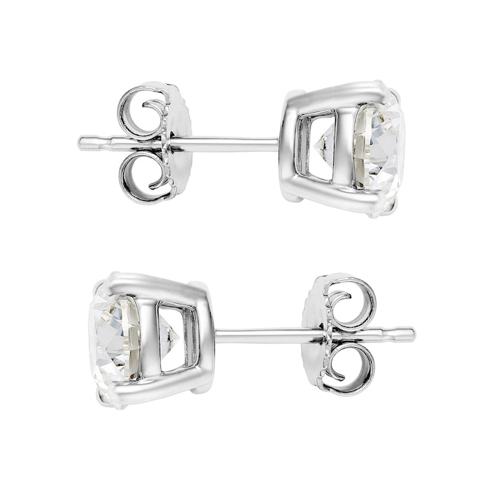 Mayors Platinum 2.00cttw Diamond Solitaire Stud Earrings
