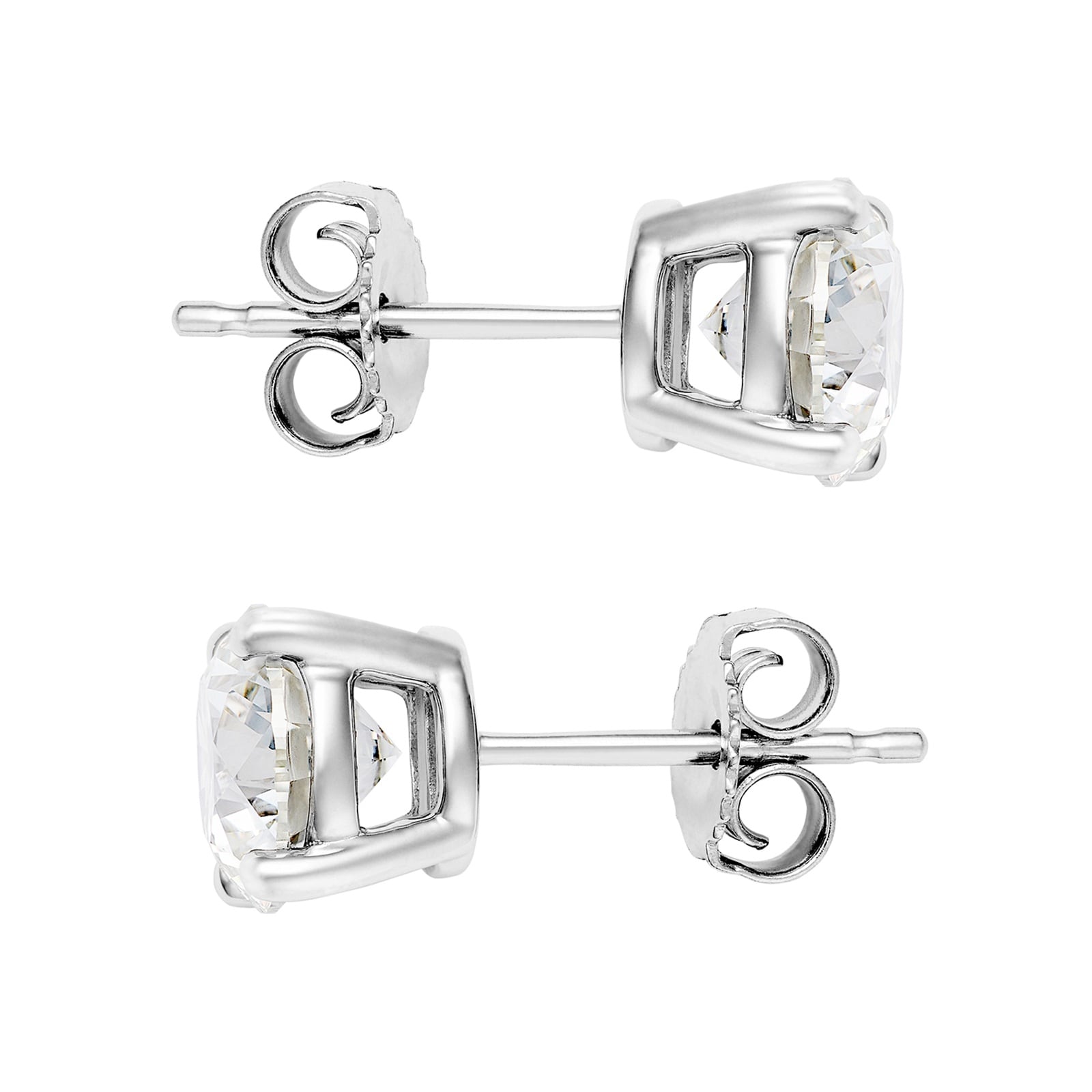 Mayors Platinum 2.00cttw Diamond Solitaire Stud Earrings