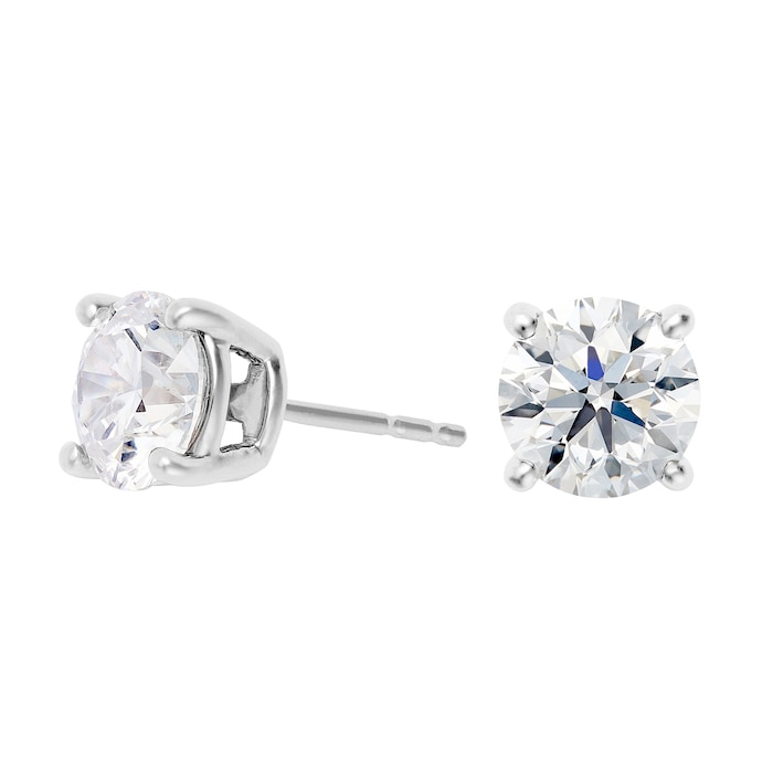 Mayors Platinum 2.00cttw Diamond Solitaire Stud Earrings