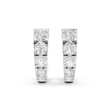 Mayors 18K White Gold 0.95ctw Diamond Graduated Huggie Earrings