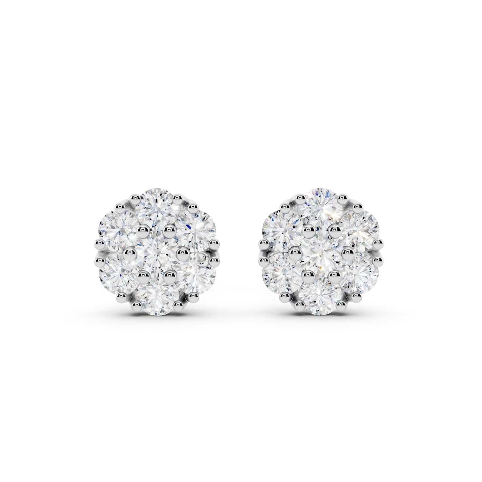 Mayors 18K White Gold 1.02cttw Diamond Stud Earrings