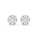 Mayors 18K White Gold 1.02cttw Diamond Stud Earrings