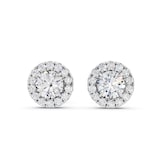 Mayors 18K White Gold 0.97cttw Diamond Stud Earrings
