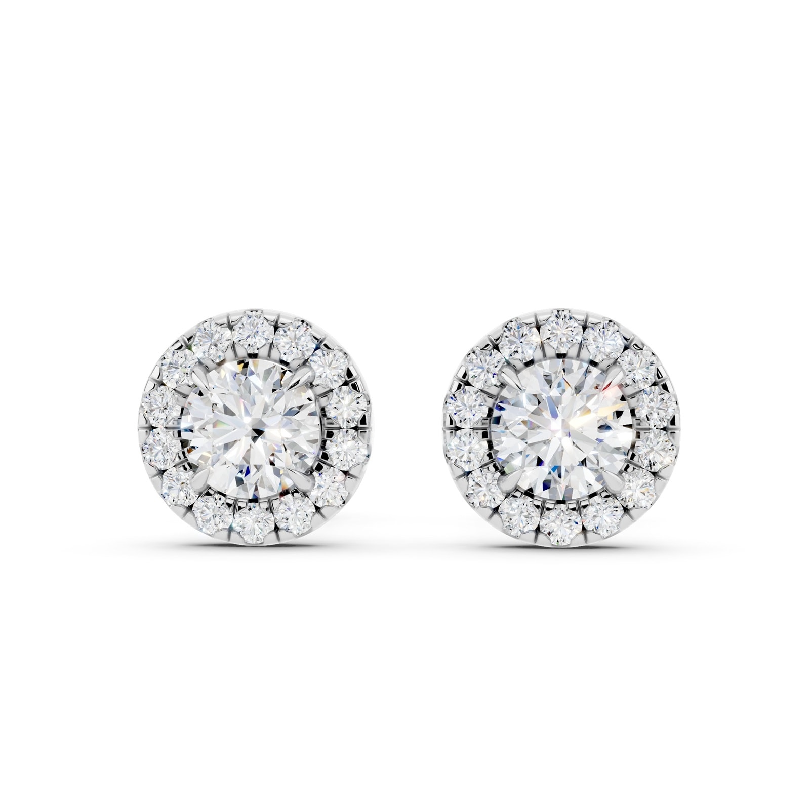 Mayors 18K White Gold 0.97cttw Diamond Stud Earrings