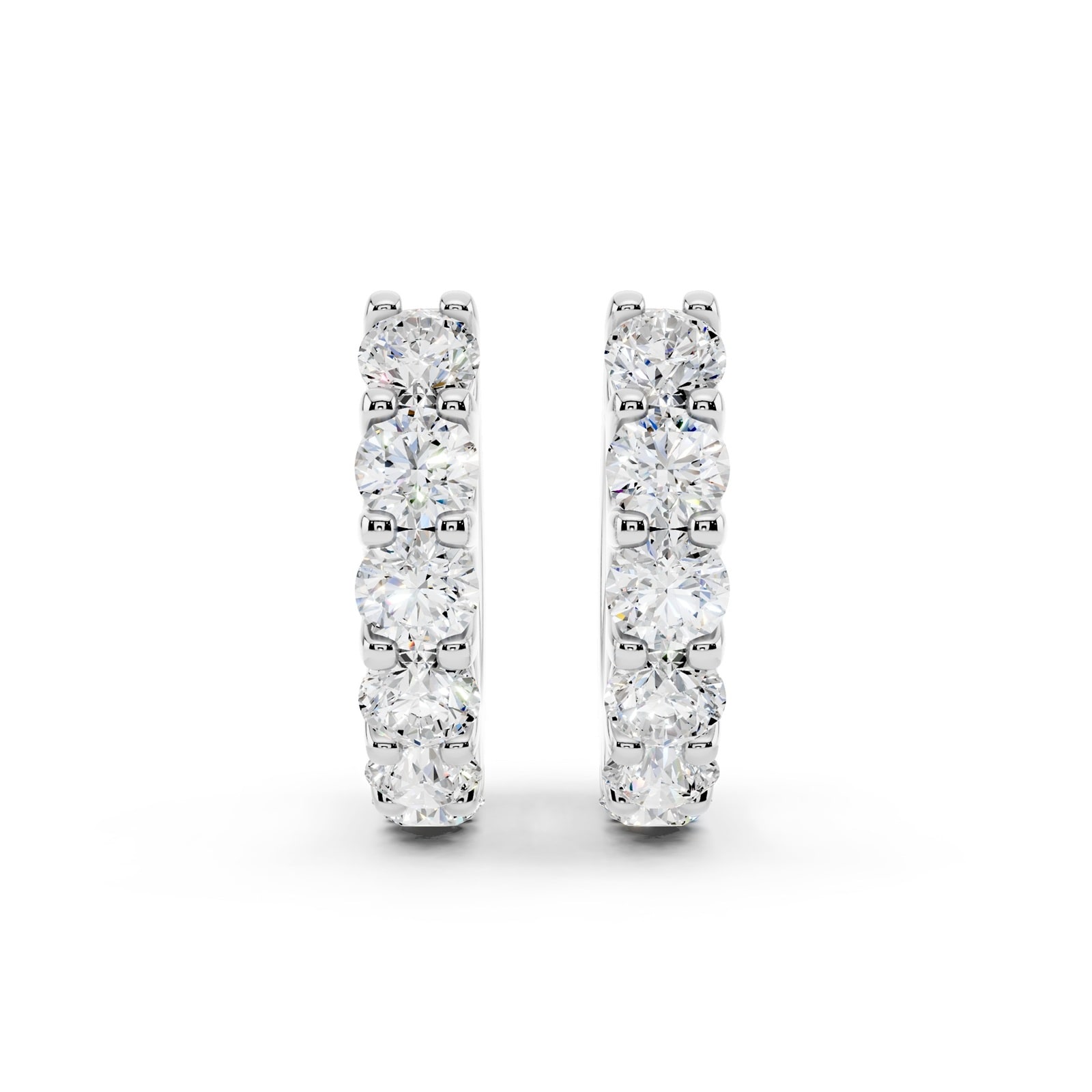 Mayors 18K White Gold 0.40cttw Diamond Huggie Earrings