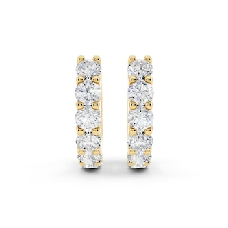 Mayors 18K Yellow Gold 0.40cttw Diamond Huggie Earrings