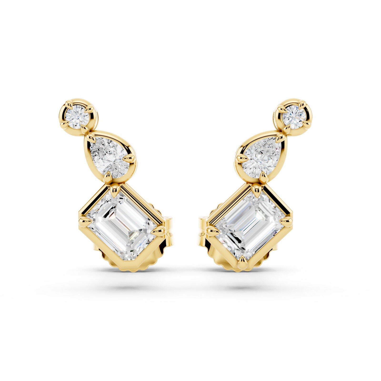 Mayors 18K Yellow Gold 0.53cttw Diamond Drop Earrings
