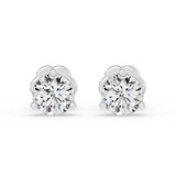 18K White Gold 3 Prong 0.50cttw Diamond Stud Earrings