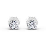 18K White Gold 3 Prong 0.75cttw Diamond Stud Earrings