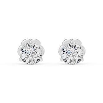  18K White Gold 3 Prong 1.00cttw Diamond Stud Earrings