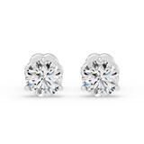 18K White Gold 3 Prong 2.50cttw Diamond Stud Earrings