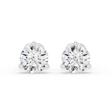 18K White Gold 3 Prong 3.00cttw Diamond Stud Earrings