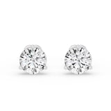 18K White Gold 3 Prong 5.00cttw Diamond Stud Earrings